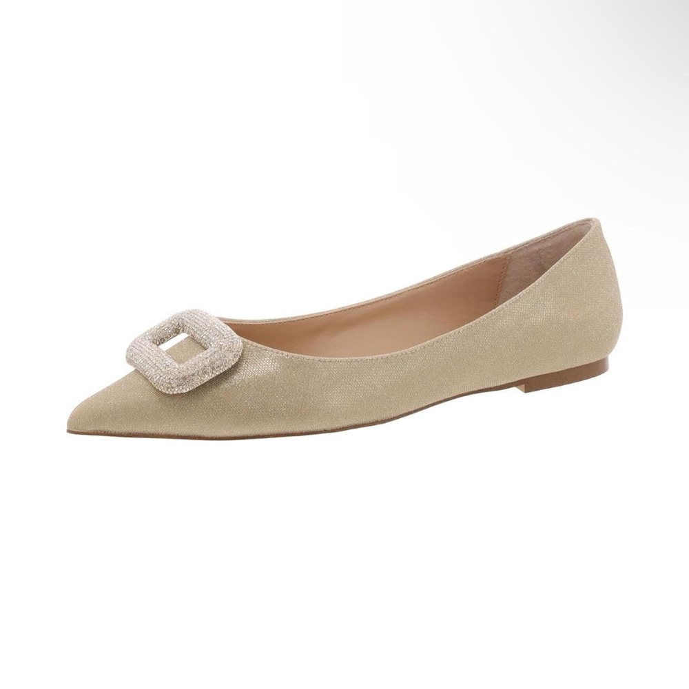 Steve Madden Women's Tink Ballet Flat Gold 7